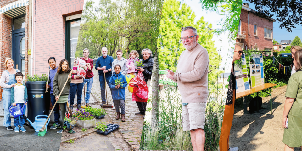 Vier afbeeldingen van actieve bewoners.